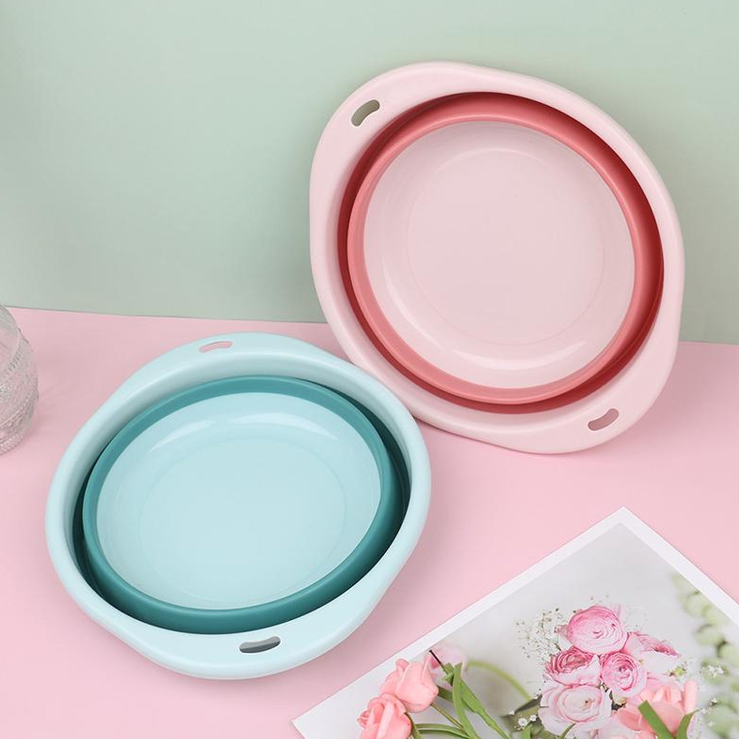Collapsible tub with hanging hole, foldable Collapsible tub with hanging hole, foldable